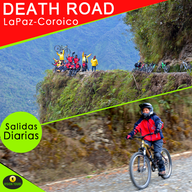 death road bolivia lapaz coroico dangerous road vision tours bolivia green trip solriders Bolivian Bike Junkies 4